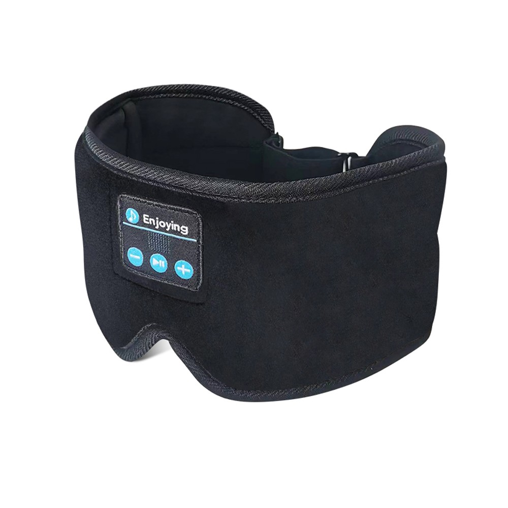 Altoparlante stereo HD con maschera per gli occhi per dormire 3D Bluetooth nero