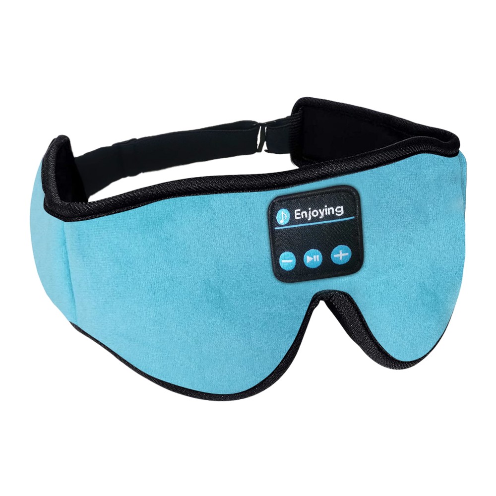 Maschera per gli occhi per dormire 3D Bluetooth Cuffie per dormire Blu