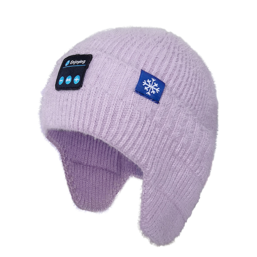 Cuffie con paraorecchie Bluetooth Beanie Hat Viola