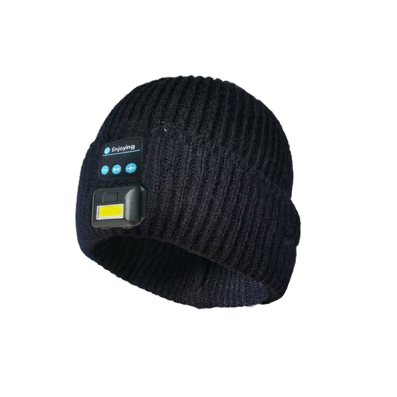 Cuffie Bluetooth Beanie Hat nere con illuminazione