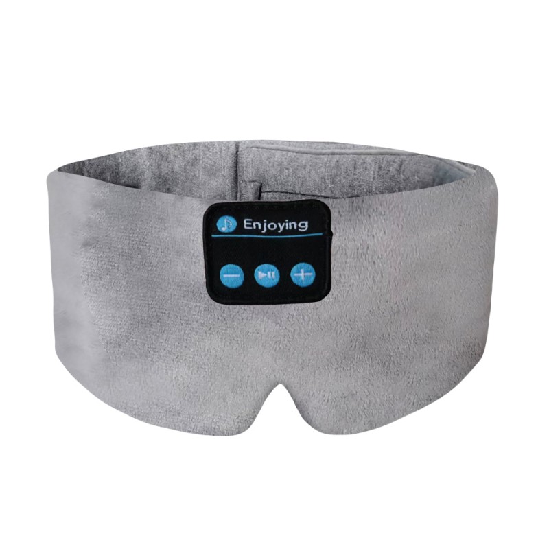 Cuffie con fascia per maschera per gli occhi per dormire Bluetooth in cotone grigio