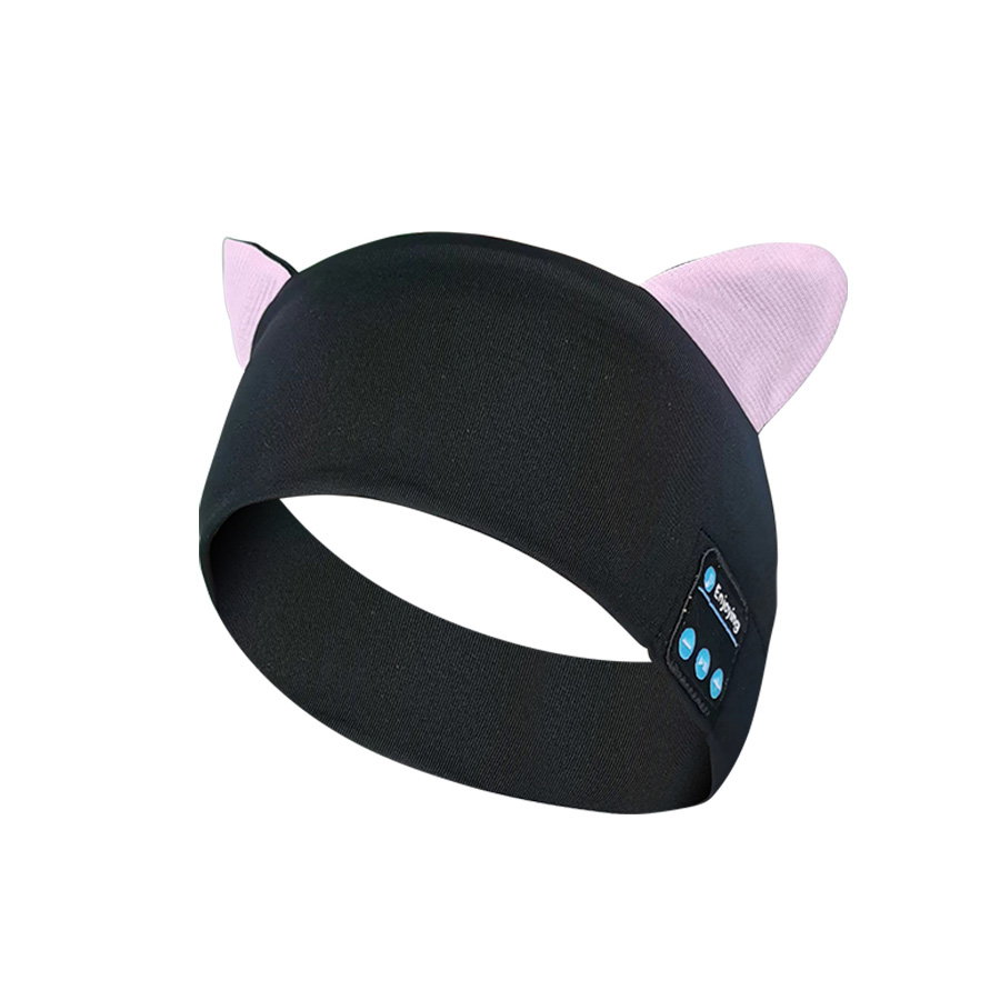 Maschera per gli occhi per dormire con fascia Bluetooth per bambini, gatto