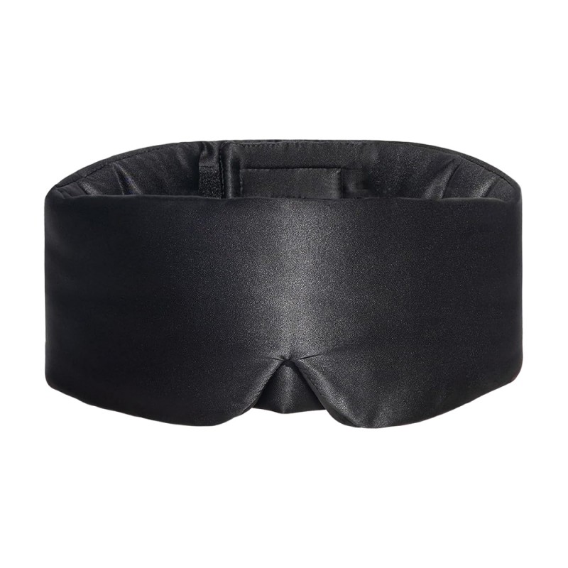 Maschera per occhi neri in seta con ali del naso