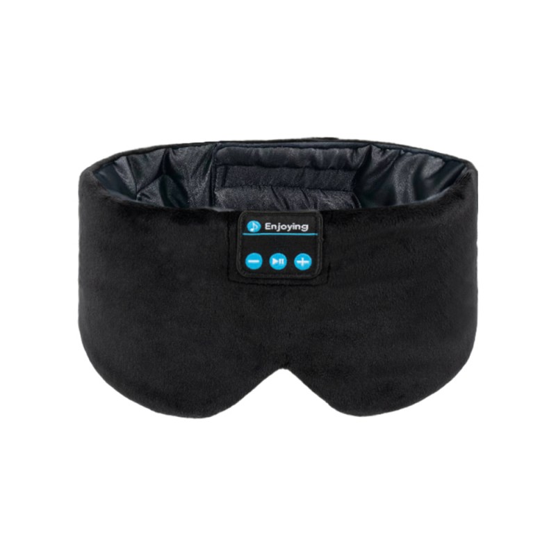 Maschera per gli occhi per dormire in seta Bluetooth Cuffie per dormire nere