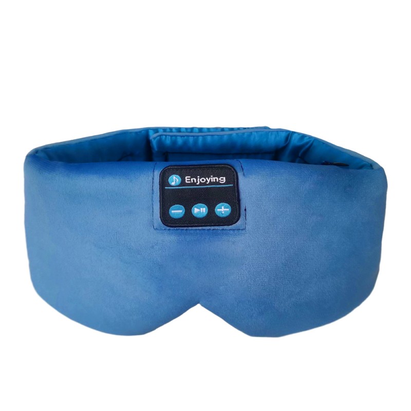 Silk Bluetooth Sleep Eye Mask Sleep Sleeping Headphoens Blue