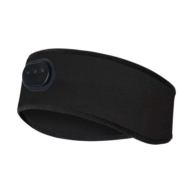 Cuffie sportive elasticizzate con fascia Bluetooth Nero solido