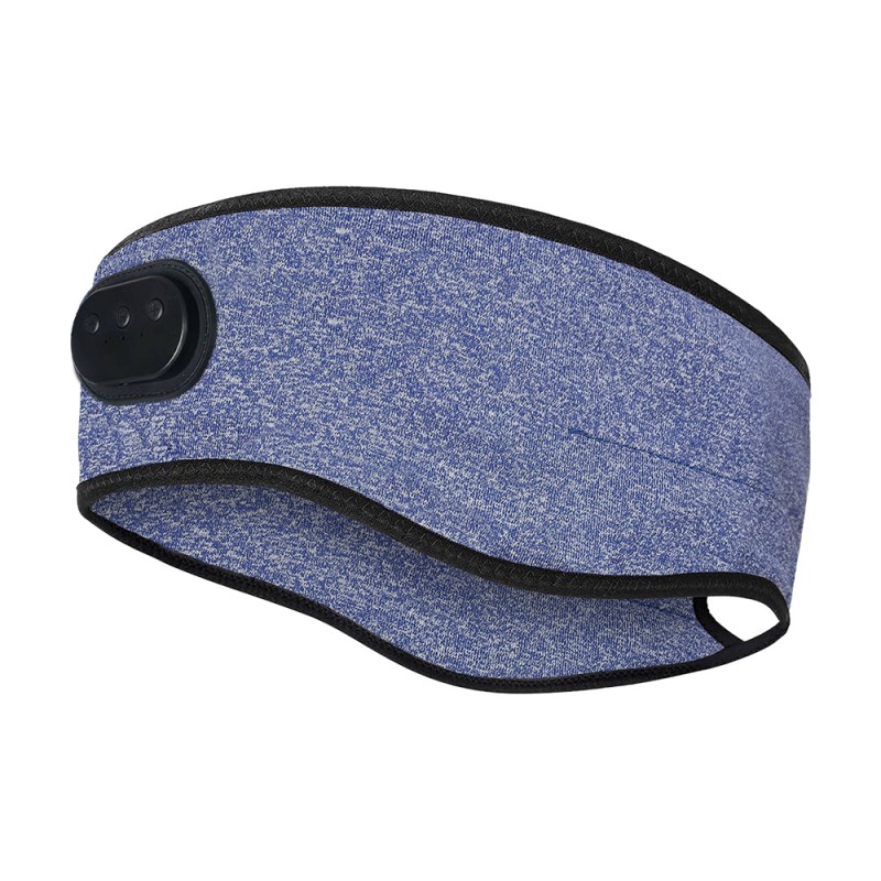 Cuffie sportive con fascia Bluetooth elasticizzata blu